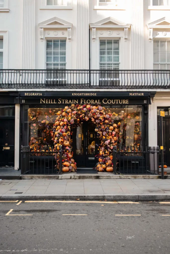Neill Strain's Halloween façade from 2024, London