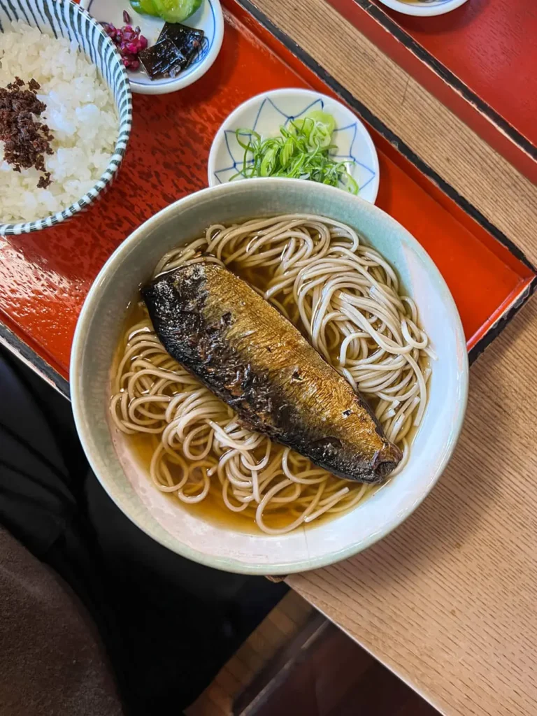Food in kyoto: nishin soba