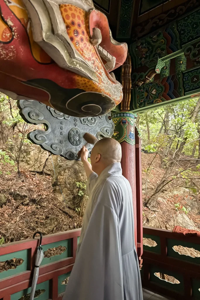 Buddhist Monk at Geumsunsa Temple stay, Seoul, South Korea