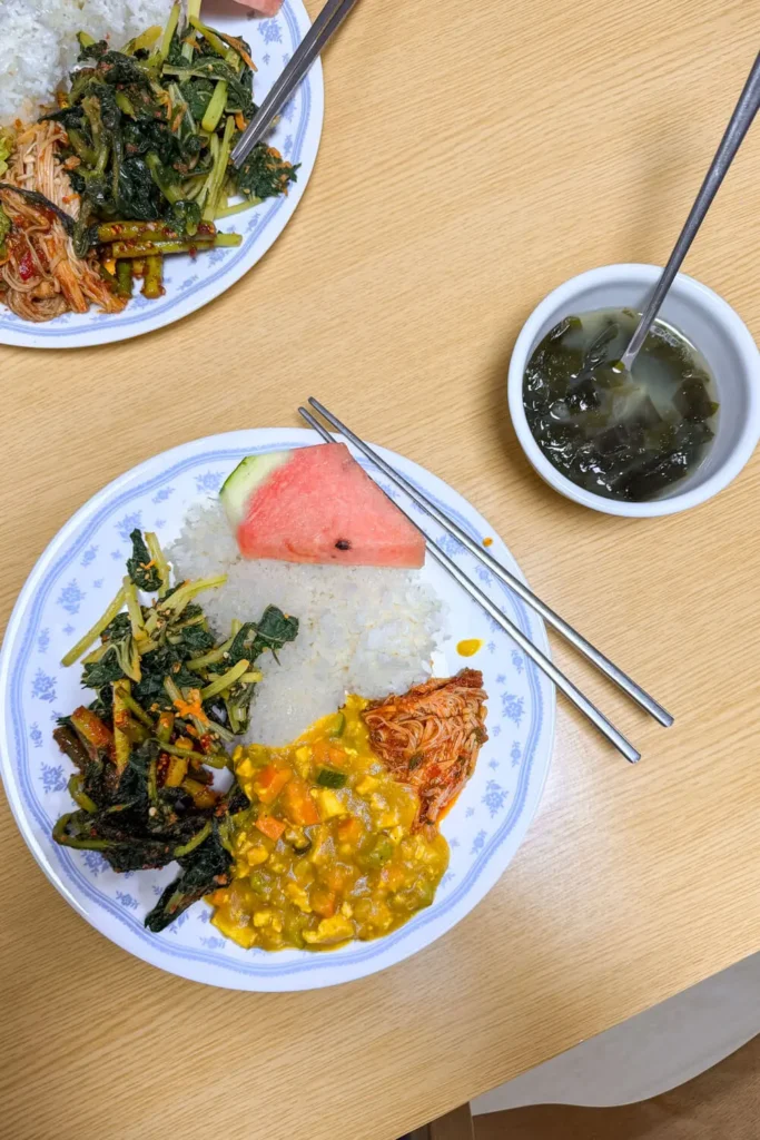 Korean-style Buddhist vegetarian meal