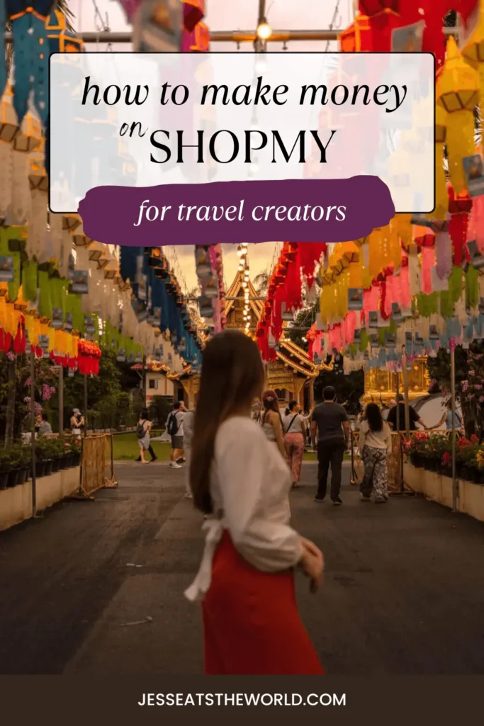 how to make money with ShopMy for travel creators pin