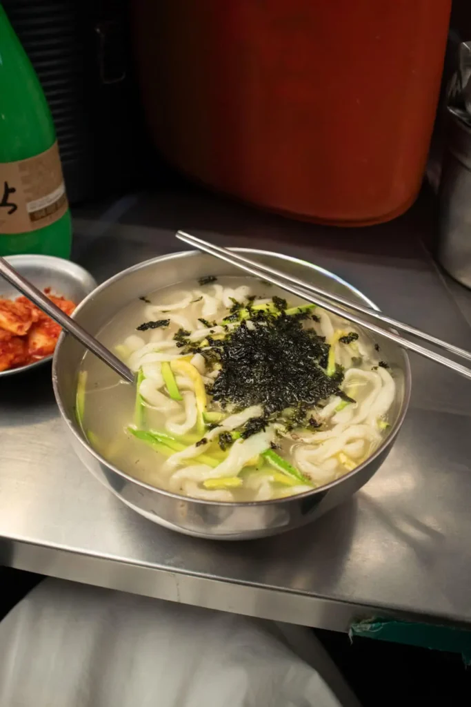 Best Korean food in Seoul: Kalguksu (Korean Knife-Cut Noodle Soup)