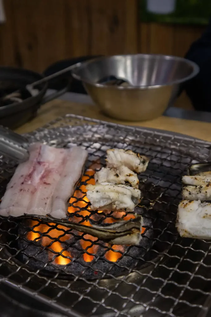 Food delicacies of Busan: Gomjangeo-gui (Grilled Hagfish / Eel)