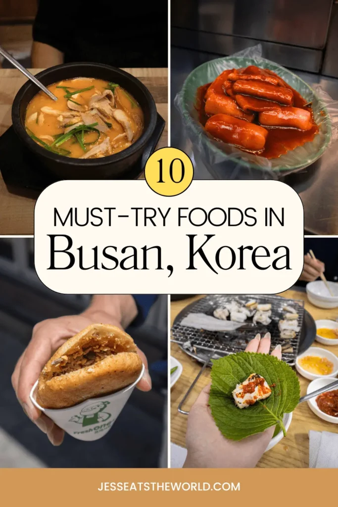 must-try foods in Busan pin