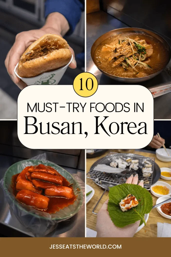 must-try foods in Busan pin